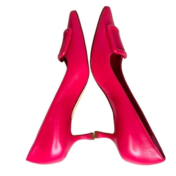 Manolo Blahnik Barbie Pink Maysale Leather Pump 50mm size 40.5 - Picture 4 of 9